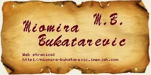 Miomira Bukatarević vizit kartica